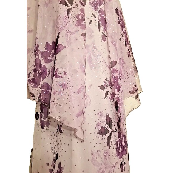 R&M Richards Size 14P Cocktail/Evening Dress Jacket Womens 2 Piece Purple - Picture 2 of 16